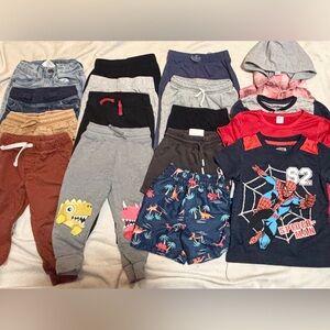 17pc 2T Toddler Boy Clothing Bundle Wardrobe Lot Pants Jeans Levi’s OshKosh